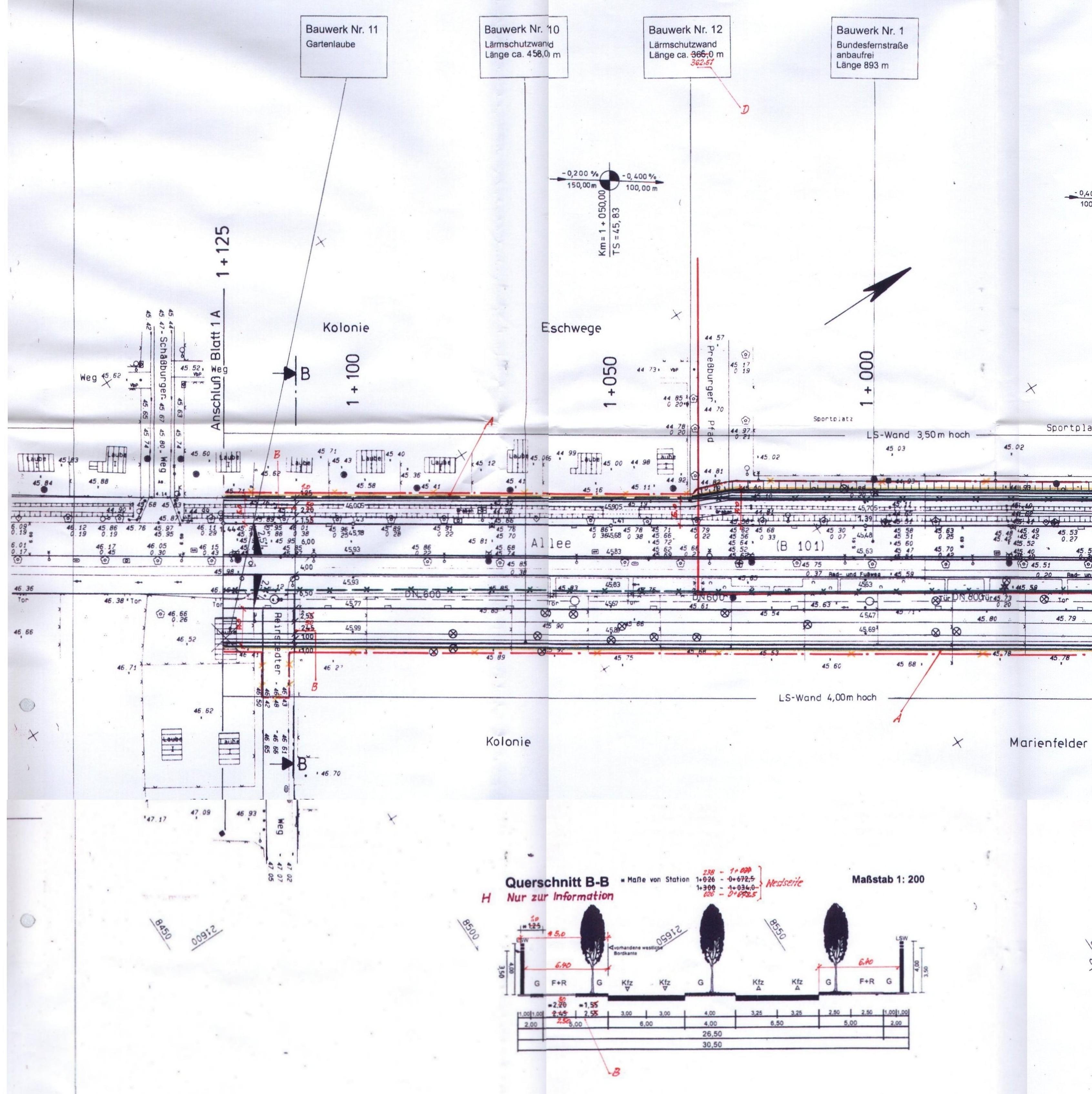 Planfeststellung B101, Ortsteil Marienfelde